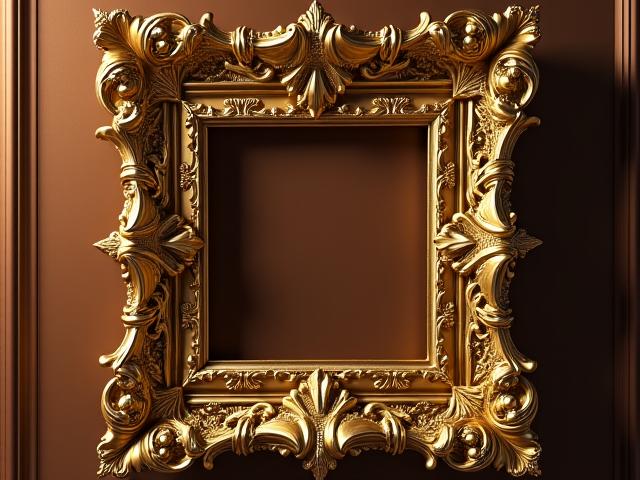 Cornice barocca dorata intagliata